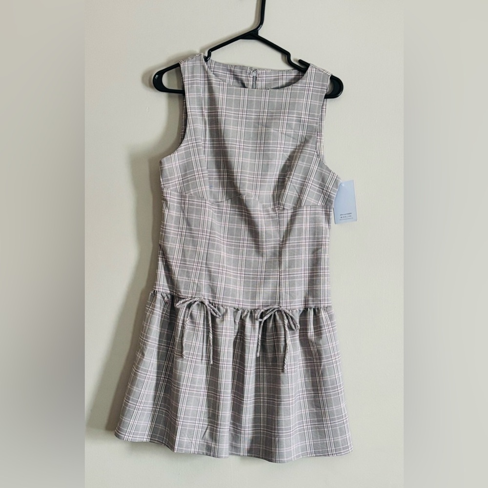 Love, Fire Sleeveless Plaid Dropped Waist Dress